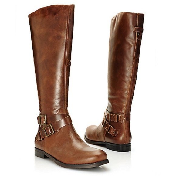 Matisse Britain Saddle Tall Riding Boots Size 6.5 in Distressed Brown Leather - Picture 2 of 13